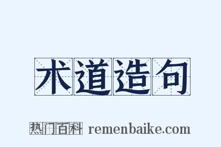 术道造句是什么意思的图片